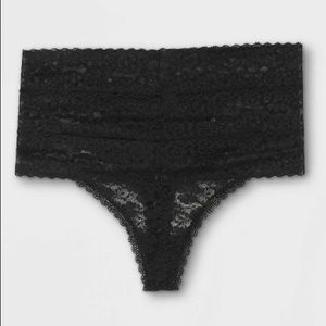 3 Auden Lace Thongs Panties Mix pack Black Underwear New With Tags NWT juniors